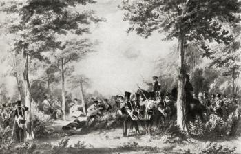 The Battle of Bossenden Wood in 1838 (litho) | Obraz na stenu