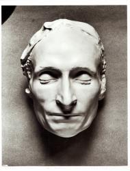 Death mask of Blaise Pascal (1623-62) 1662 (plaster) (b/w photo) | Obraz na stenu