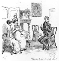 'To whom I have related the affair', illustration from 'Pride & Prejudice' by Jane Austen, edition published in 1894 (engraving) | Obraz na stenu