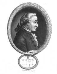 Portrait of Emmanuel Kant (1724-1804), engraved by J.Chapman (engraving) (b/w photo) | Obraz na stenu