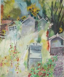 Allotment, Bishops Park, 2009 (oil on canvas) | Obraz na stenu