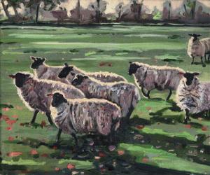 Curious flock II, 2009, (oil on canvas) | Obraz na stenu