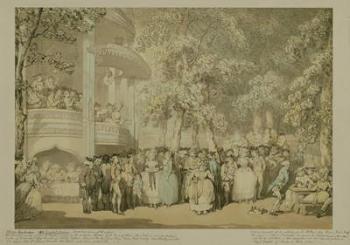 Vauxhall Gardens, c.1784 (wash and w/c with pen and brown ink over pencil on paper) | Obraz na stenu