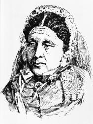 Portrait of Mary Seacole (1805-81) (engraving) (b/w photo) | Obraz na stenu