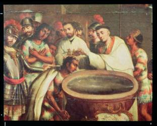 First Baptism of the Indians by the Dominicans (oil on canvas) | Obraz na stenu