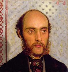 Portrait of William Michael Rossetti (1829-1919) by Lamplight, 1856 (panel) | Obraz na stenu