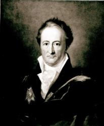 Johann Wolfgang Goethe (1749-1831) (engraving) (b/w photo) | Obraz na stenu