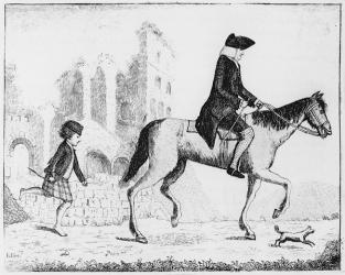 Francis Garden, Lord Gardenstone with his dog Smash and a Highland boy, 1784 (engraving) | Obraz na stenu