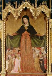 Virgin of the Misericordia, detail of the central panel, c.1422 (tempera on panel) | Obraz na stenu