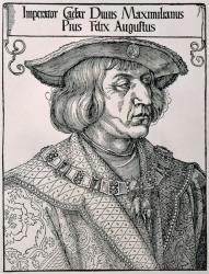 Emperor Maximilian I of Germany (1459-1519), early 16th century (woodcut) | Obraz na stenu