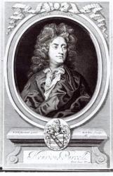 Portrait of Henry Purcell (1659-95), English composer, engraved by R. White, 1695 (engraving) | Obraz na stenu