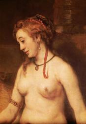 Bathsheba Bathing, 1654 (oil on canvas) (detail of 44593) | Obraz na stenu