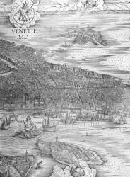 Grande Pianta Prospettica - Venice, c.1500 (engraving) (middle section) | Obraz na stenu