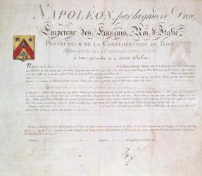 Decree of nobility created under the First Empire, 1813 | Obraz na stenu