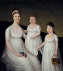 Grace Allison McCurdy and her Daughters, Mary Jane and Letitia Grace, c.1806 (oil on canvas) | Obraz na stenu