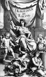 Title page to 'Tragedies de Racine', engraved by Sebastien Le Clerc, 1676 (engraving) | Obraz na stenu