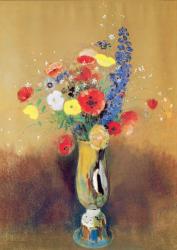 Wild flowers in a Long-necked Vase, c.1912 (pastel on paper) | Obraz na stenu