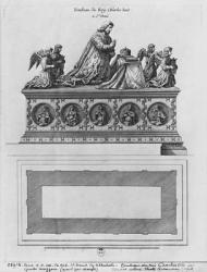 Tomb of Charles VIII at the Basilica Saint-Denis (etching) | Obraz na stenu