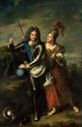 Philippe II d'Orleans (1674-1723) the Regent of France and Madame de Parabere as Minerva, c.1716 (oil on canvas) | Obraz na stenu