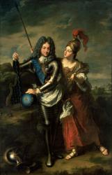 Philippe II d'Orleans (1674-1723) the Regent of France and Madame de Parabere as Minerva, c.1716 (oil on canvas) | Obraz na stenu