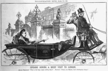 Episode During a Brief Visit to London, October 17th 1885 (engraving) (b/w photo) | Obraz na stenu