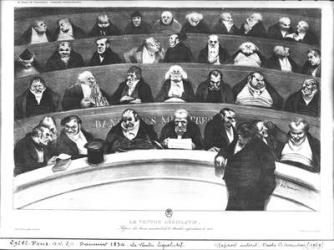 The Stomach of the Legislature, the Ministerial Benches of 1834 (litho) (b/w photo) | Obraz na stenu