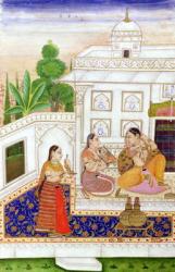 Vilaval Ragini: Woman at her Toilet, from a Ragamala, from Bikaner, Rajasthan (gouache on paper) | Obraz na stenu