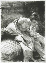 Study of a Young Man Seated, 1895 (lithograph) | Obraz na stenu