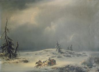 Napoleon at Berezina (oil on canvas) | Obraz na stenu