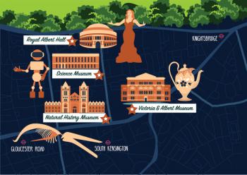 Map of South Kensington | Obraz na stenu