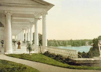 Vintage postcard of the Terrace at Tsarskoye Selo, 1890s (photo) | Obraz na stenu