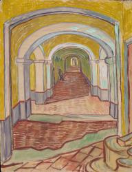Corridor in the Asylum, 1889 (oil over black chalk on pink laid ("Ingres") paper) | Obraz na stenu