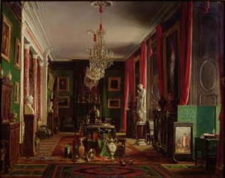 Interior of the Office of Alfred Emilien (1811-92) Count of Nieuwerkerke, Director General of the Imperial Museums, at the Louvre, 1859 (oil on canvas) | Obraz na stenu