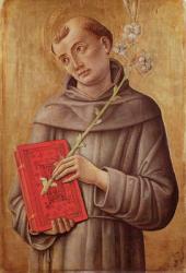 St. Anthony of Padua (tempera on panel) | Obraz na stenu