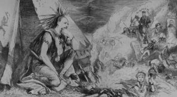 Pictures in the Fire! Review of the Season, from 'The Tomahawk', August 24th 1867 (litho) (b/w photo) | Obraz na stenu