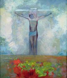 The Crucifixion, c.1910 (oil on card) | Obraz na stenu