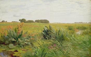 Between Geest and Marsh, c.1880 (oil on paper on wood) | Obraz na stenu