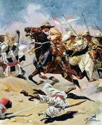 Charge of the 21st Lancers at Omdurman, 2nd September 1898 (w/c on paper) | Obraz na stenu