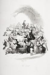 The Trial, illustration from `The Pickwick Papers' by Charles Dickens (1812-70) published 1837 (litho) (see also 259103) | Obraz na stenu