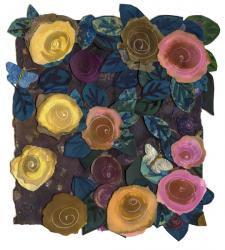 Small Corner of the Rose Garden no.2, 2016, (mixed media collage) | Obraz na stenu