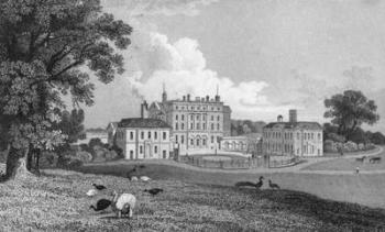 View of Chevening Place, engraved by S. Lacy, 1830 (engraving) (b/w photo) | Obraz na stenu