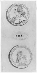 Andre Cardinal Destouches, engraved from a medal of 1732, c.1750 (engraving) (b/w photo) | Obraz na stenu