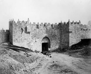 Damascus Gate, Jerusalem, 1857 (b/w photo) | Obraz na stenu
