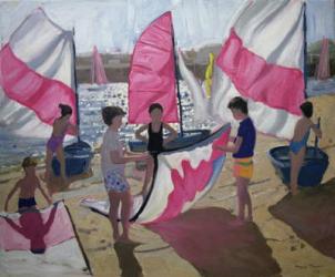 Sailboat, Royan, France, 1992 (oil on canvas) | Obraz na stenu