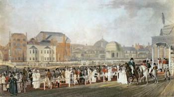 Brighton: The Old Pavilion and Steyne engraved by Charles Richards (coloured engraving) | Obraz na stenu