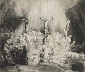 The Three Crosses, 1653 (drypoint and burin with plate tone) | Obraz na stenu