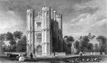 Leighs Priory, Essex, engraved by E. Young, 1832 (engraving) | Obraz na stenu