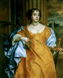 Barbara Villiers, Duchess of Cleveland as St. Catherine of Alexandria, c.1665-70 (oil on canvas) | Obraz na stenu