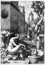 Susanna and the Elders, 1555 (etching) | Obraz na stenu