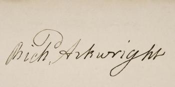 Signature of Sir Richard Arkwright (1732-93) (litho) | Obraz na stenu